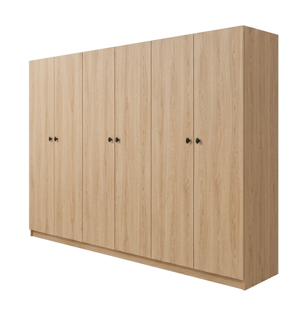 6-Door Melamine Wardrobe