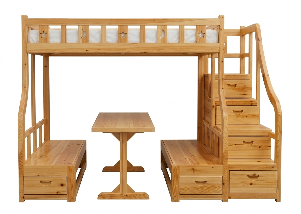 Swedish Bunk Bed with Seating & Table